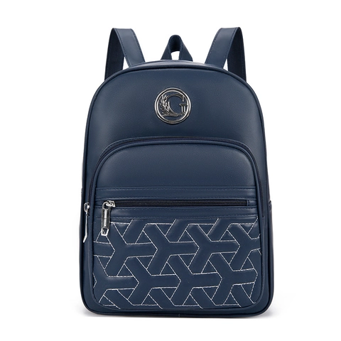 Zaino Da Donna In Pelle PU Trapuntato Geometrico Moda Grande Capacità Studente Scuola Viaggio Leggero Impermeabile
