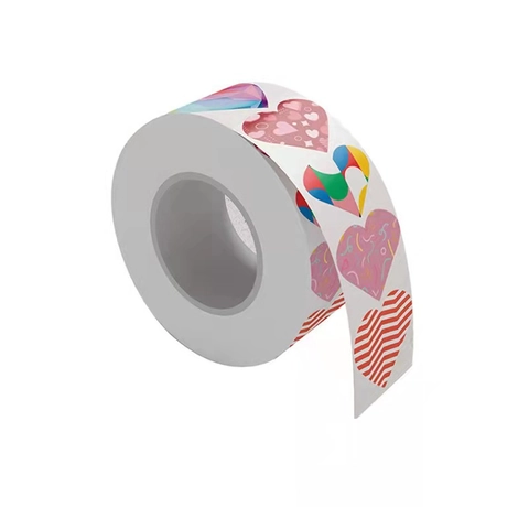 Autocollants Coeur Auto Adhésifs Étiquettes Décoratives Arc-en-Ciel Thème Saint Valentin Pour Emballage Cadeau Scrapbooking