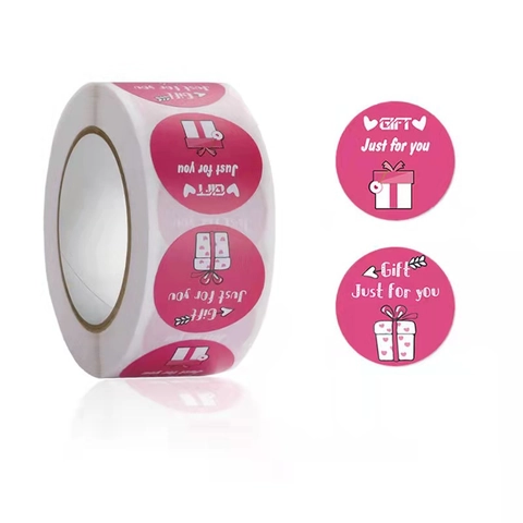 Étiquettes Cadeaux Rondes Just For You Free Gift Autocollants De Scellage Pour Emballages Enveloppes Autocollant