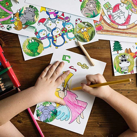 Cute Jungle Animal Stickers For Kids Reward Self-Adhesive Kraft Paper Labels For Scrapbooking Gift Decoration Stationery
