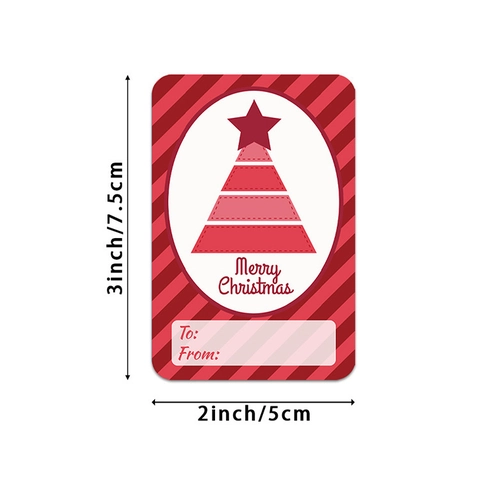 Étiquettes Cadeaux De Noël Autocollants Pour Décoration De Cadeaux De Vacances Espace Pour Noms Adhésif