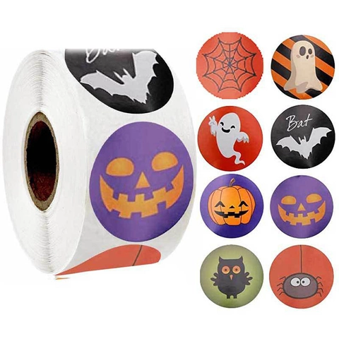 Rollo De Pegatinas De Recompensa Redondas Dibujos Animados Emoji Palabras De Aliento Papel Autoadhesivo Para Decoración Escolar