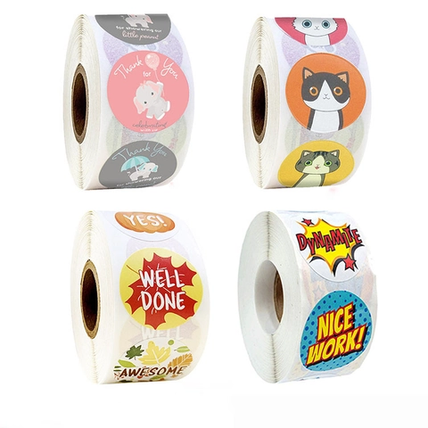 Autocollants De Récompense Papier Adhésif Animal Dessin Animé Étiquettes Motivantes Pour Enseignants Salle De Classe Étudiants