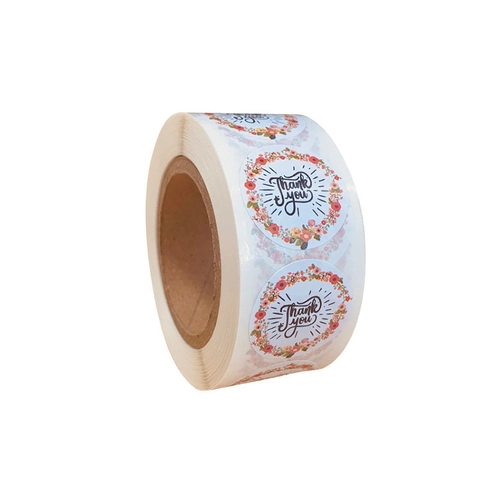 Thank You Aufkleber Etiketten Rund Floral Ästhetisch Selbstklebend Versiegelung Für Hochzeit Backen Umschlag Geschenkbox