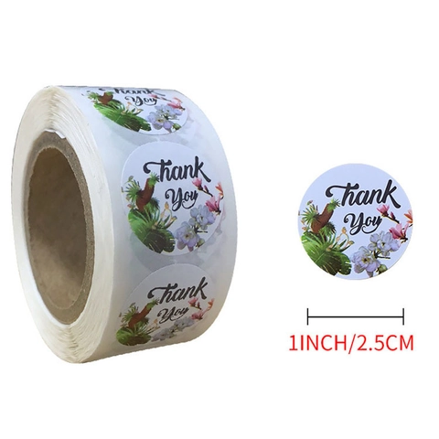 Adesivi Sigillanti Rotondi Floreali Thank You Etichette Autoadesive Per Buste Da Forno Decorazione Regalo Di Nozze