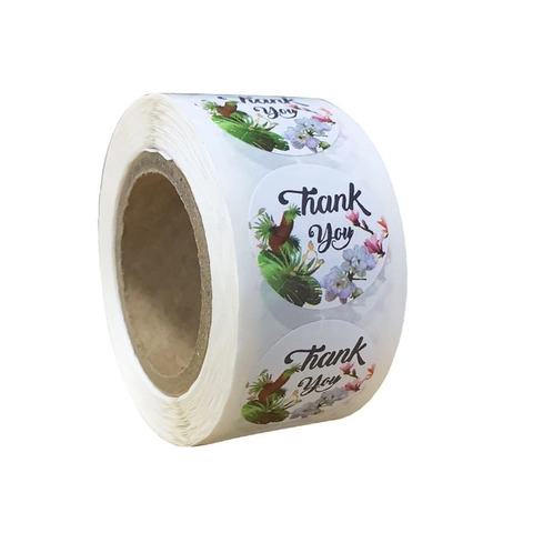 Adesivi Sigillanti Rotondi Floreali Thank You Etichette Autoadesive Per Buste Da Forno Decorazione Regalo Di Nozze