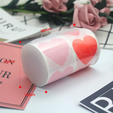 Adesivi Forma Di Cuore San Valentino Rosa Rosso Etichette Sigillo Regalo Carta Adesiva Per DIY Scrapbooking