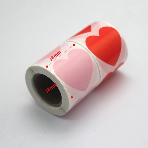 Adesivi Forma Di Cuore San Valentino Rosa Rosso Etichette Sigillo Regalo Carta Adesiva Per DIY Scrapbooking
