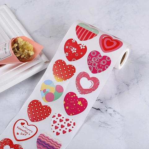 Herz Aufkleber Selbstklebende Papieretiketten Für Valentinstag Geschenkverpackung Hochzeit Party Umschlag Siegel Dekorativ
