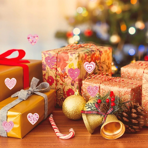 Autocollants En Forme De Cœur Étiquettes De La Saint Valentin Pour Enveloppes Cadeaux Décoratives Autocollant