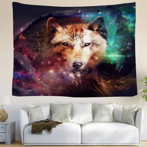 Astronaut Space Galaxy Starry Sky Tapestry Polyester Wall Hanging Decorative Tapestry For Bedroom Living Room Universe Landscape Art Wall Decor