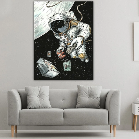 Astronaut Tapestry Wall Hanging Polyester Fabric Space Theme Art Printing Aesthetic Home Decor For Bedroom Living Room