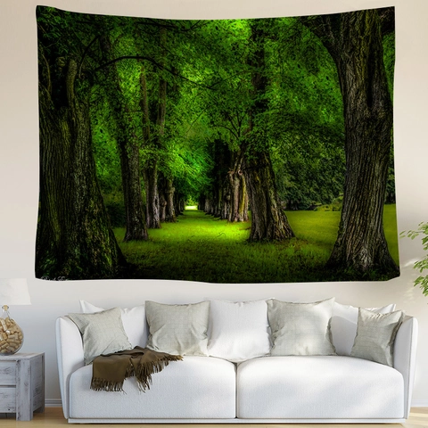 Arazzo Da Parete Paesaggio Foresta Natura Poliestere Estetica Monte Fuji Cascata Sfondo Per Camera Da Letto Soggiorno Decorazione