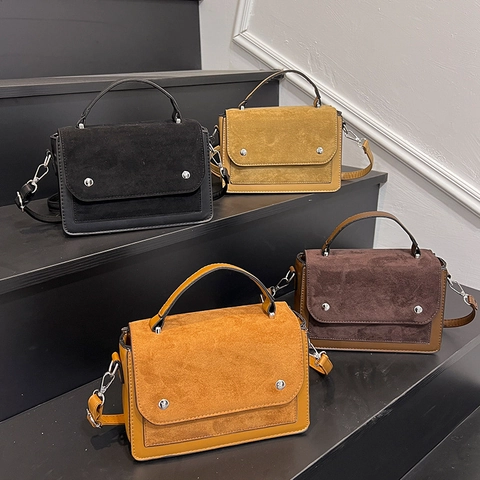 Borsa a Tracolla Quadrata Piccola in Pelle PU con Splicing Retrò per Donna Borsa a Mano Semplice alla Moda con Tracolla Regolabile