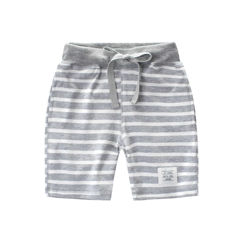 Kids Boys Girls Striped Casual Shorts Summer Cotton Blend Comfortable Breathable Elastic Waist Drawstring Shorts Children Clothing