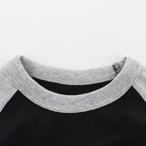 Maglietta Raglan a Maniche Lunghe con Stampa di Dinosauri per Bambini 100% Cotone Girocollo Comodo Pullover Casual