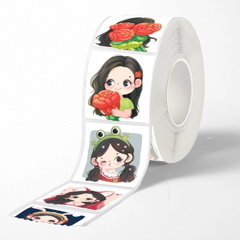 Autocollants Mignons Avatar Fille Dessin Animé Style Anime Adhésif Pour DIY Scrapbooking Journal Décoration Coque Téléphone