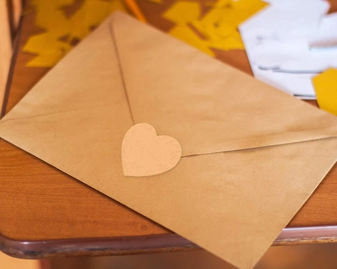 Adesivi A Cuore In Carta Kraft Etichette Adesive Per Scrapbooking Confezioni Regalo Sigillatura Buste Artigianato Fai Da Te Marrone Naturale
