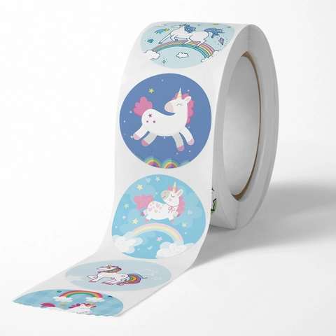 Autocollants En Rouleau Licorne Dessin Animé Récompense Décoratif Pour École Enfants DIY