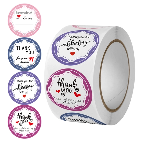 Dankeschön Aufkleber Kunstdruckpapier Blumen Herz Siegeletiketten Hochzeit Business Geschenkverpackung Umschlag Dekorativ