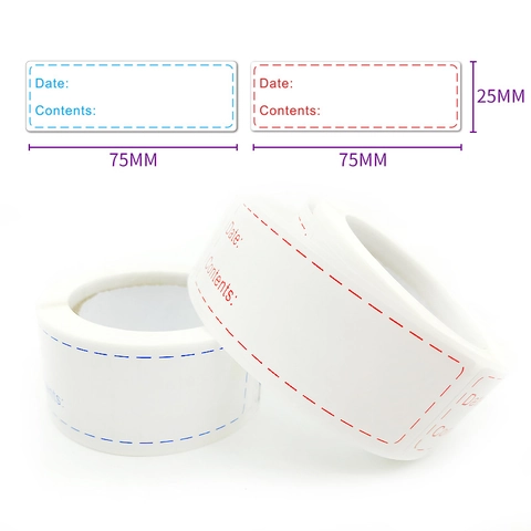 Étiquettes Adhésives Autocollantes Pour Le Stockage Des Aliments Organisation De La Cuisine Avec Date Et Contenu Bordure Colorée