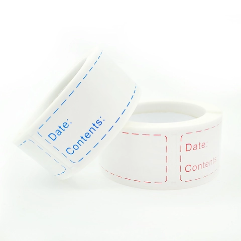 Étiquettes Adhésives Autocollantes Pour Le Stockage Des Aliments Organisation De La Cuisine Avec Date Et Contenu Bordure Colorée