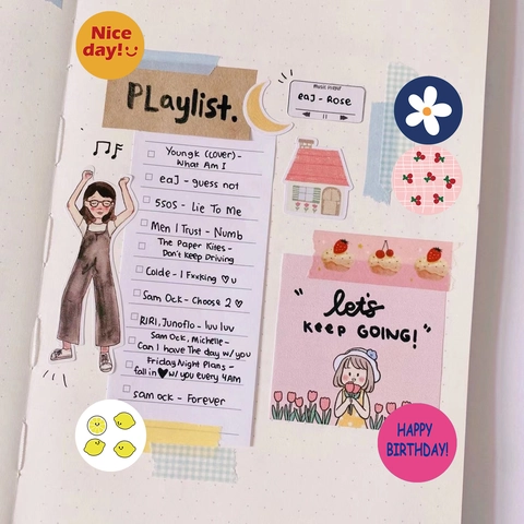 Ronde Decoratieve Stickers Cartoon Fruit Taart Patroon Zelfklevende Etiketten Voor Scrapbooking Dagboek Telefoonhoesje Waterbeker