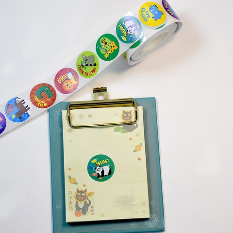 Autocollants De Récompense Animaux Dessins Animés Étiquettes De Motivation Pour Enseignants Élèves Décoration Bricolage