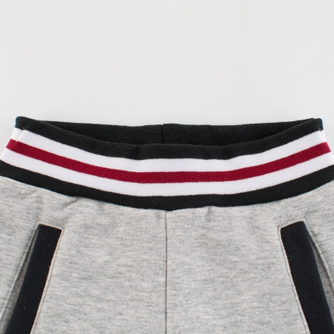 Boys Joggers Fleece Lined Cotton Blend Pants Striped Ribbed Elastic Waist Casual Sports Trousers Kids Bottoms