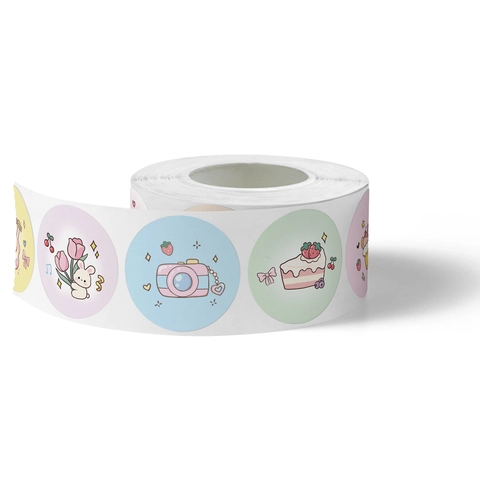 Schattige Cartoon Dier Voedsel Beloning Stickers Voor Kinderen Studenten Scrapbooking DIY Decoratieve Zegel Etiketten Kantoor School Schrijfwaren