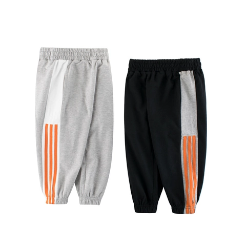 Pantaloni Jogger Bambini Cotone Vita Elastica Striscia Laterale Pantaloni Sportivi Casual Per Bambini Ragazzi Ragazze