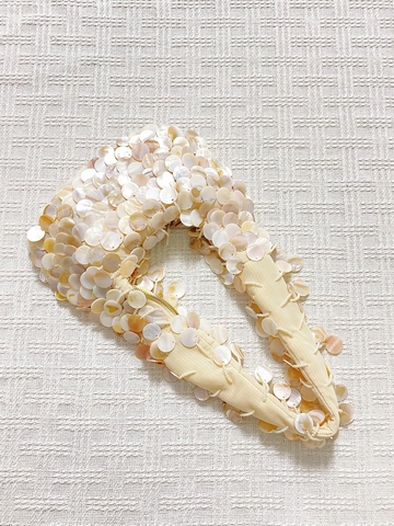 Women Hand-Sewn Shell Beaded Shoulder Bag Bohemian Mother Of Artificial Pearl Sequin Handbag For Vacation Party Wedding Evening Bag