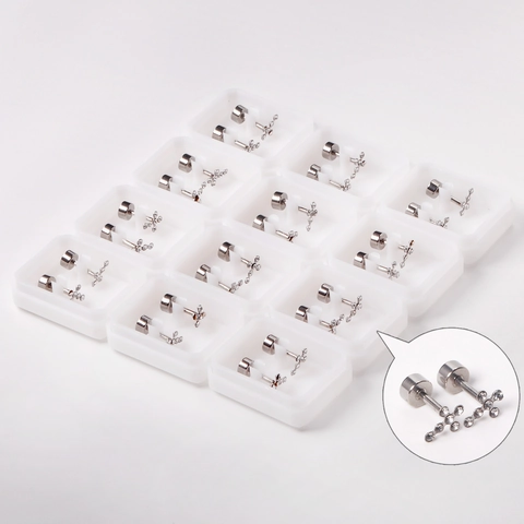 Kreuz Ohrstecker Edelstahl Vergoldet Zirkonia Kristall Schraubverschluss Trendiger Schmuck