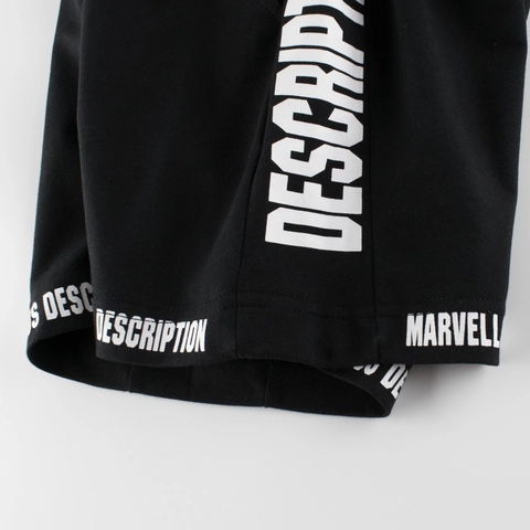 Pantaloncini In Cotone Per Bambini Elastico In Vita Stampa Di Lettere Casual Sport Streetwear Bambini Tasche
