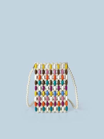 Borsa A Tracolla Per Cellulare In Perline Colorate Fatta A Mano Con Tracolla In Künstliche Perle Artificiali Stile Bohemien Vacanze Mini Borsa