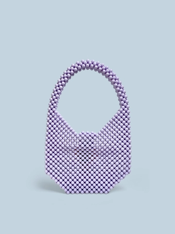 Bolso De Mano De Cuentas Hecho A Mano Cuentas De Acrílico Dulce Patrón De Corazón Retro Color Caramelo Bolso De Axila Para Mujeres