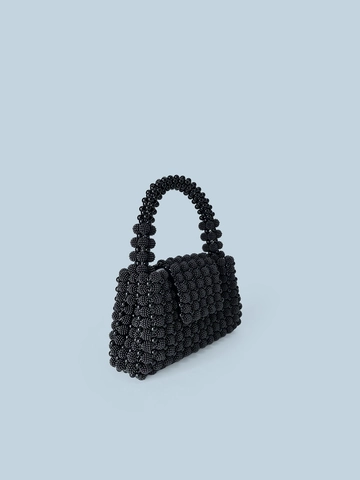 Handgefertigte Perlenhandtasche Acryl Vintage Stil Top Handle Tasche Abendtasche Für Damen Mode Accessoire