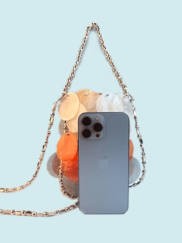 Handmade Gradient Sequin Shell Handbag For Women Fish Scale Design Acrylic Beaded Chain Mini Evening Party Pouch