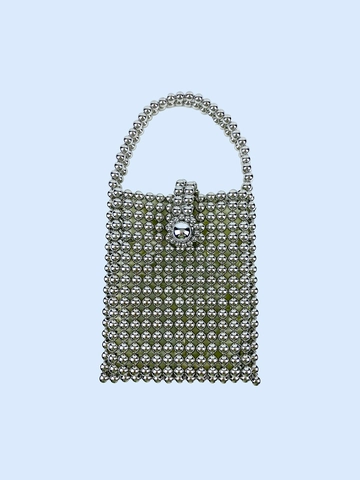 Handmade Beaded Handbag Vintage Artificial Pearl Woven Small Square Purse With Drawstring Liner For Women Party Evening Style