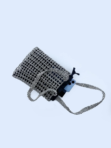 Handmade Beaded Handbag Acrylic Artificial Pearl Hollow Out Shoulder Bag Elegant Vacation Party Tote Bag For Women