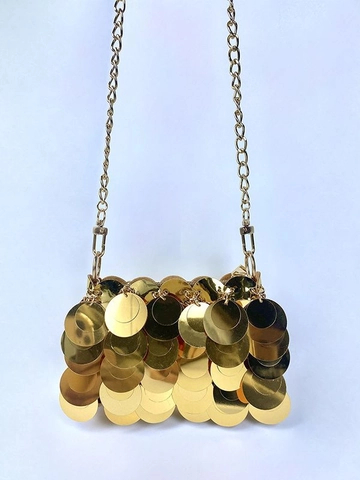 Mini Bolso de Hombro con Lentejuelas Brillantes para Mujer Hecho a Mano Tejido Cartera para Teléfono Bolso de Lujo para Fiesta Boda
