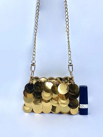 Mini Bolso de Hombro con Lentejuelas Brillantes para Mujer Hecho a Mano Tejido Cartera para Teléfono Bolso de Lujo para Fiesta Boda
