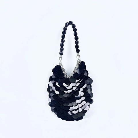 Mini Pailletten Handtas Vis Schubben Acryl Kralen Handvat Avondfeest Niche Ontwerp Street Style Tas Voor Dames