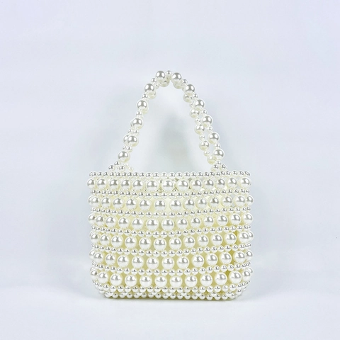 Borsa A Mano In Künstliche Perle Intrecciate A Mano Per Donna Elegante Borsa Da Sera Stile Francese Per Matrimoni Feste