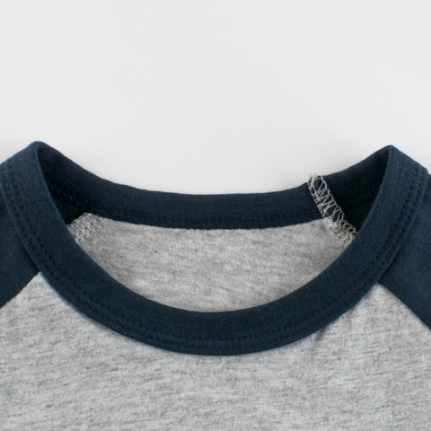 Boys Cotton T-Shirt Raglan Short Sleeve Color Block Striped Casual Summer Top For Kids