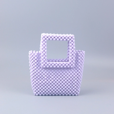 Sac À Main En Künstliche Perles Fait Main Cabas En Acrylique Style Rétro Tendance Rue Accessoire Mode Pour Femmes