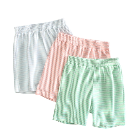 Unisex Kinder Baumwolle Gestreifte Shorts Sommer Atmungsaktiv Weich Strickhosen Für Kleinkinder Jungen Mädchen Freizeit