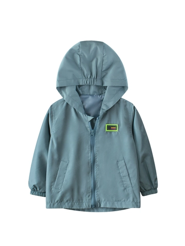 Jungen Kapuzenjacke Polyester Windjacke Leicht Frühling Herbst Lässig Reißverschluss Kinder Oberbekleidung