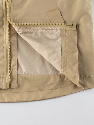 Jungen Kapuzenjacke Polyester Windjacke Leicht Frühling Herbst Lässig Reißverschluss Kinder Oberbekleidung