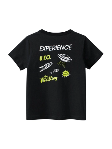 Boys Kids T-Shirt Pure Cotton Short Sleeve Crew Neck UFO Alien Gamer Graphic Summer Streetwear Casual Tee